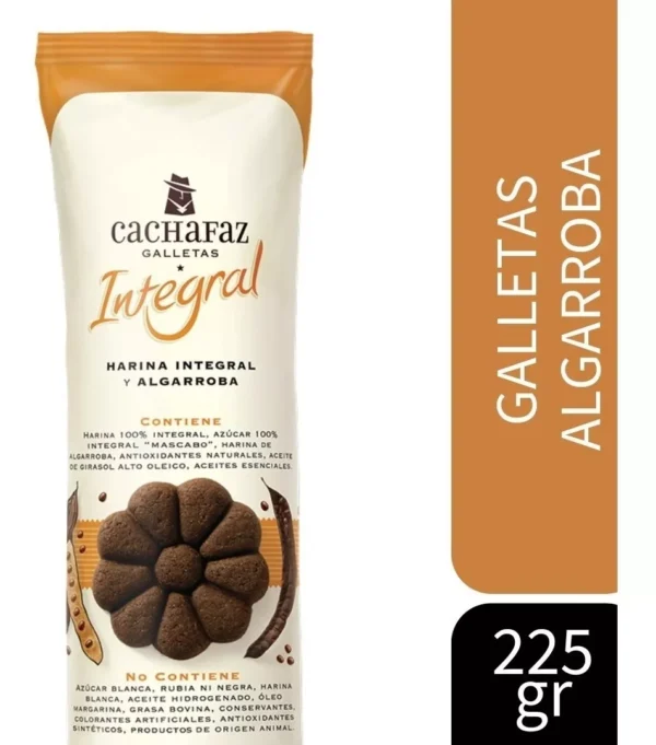 N.º 3 Galletita Cachafaz Integrales harina integral y algarroba 225 g - Image 4