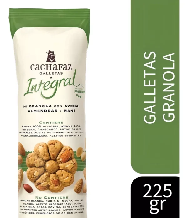 N.º 2 Galletita Cachafaz Integrales granola con avena, almendras y maní 225 g - Image 4